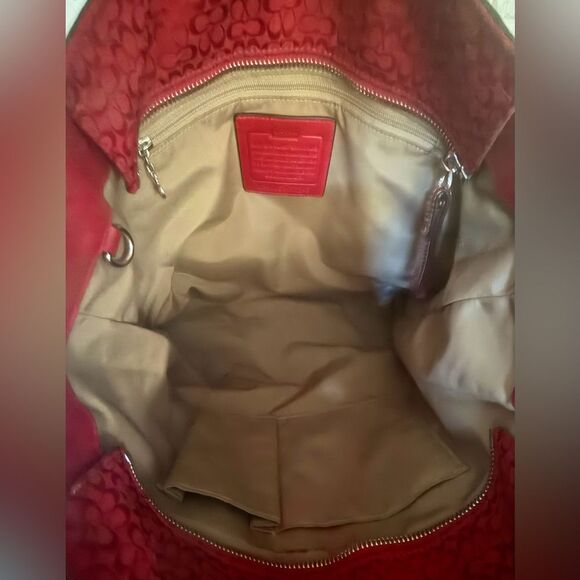 COACH F12345 Vintage Gallery Tote Classic Mini “C” Jacquard w/Patent Trim. - Picture 9 of 10